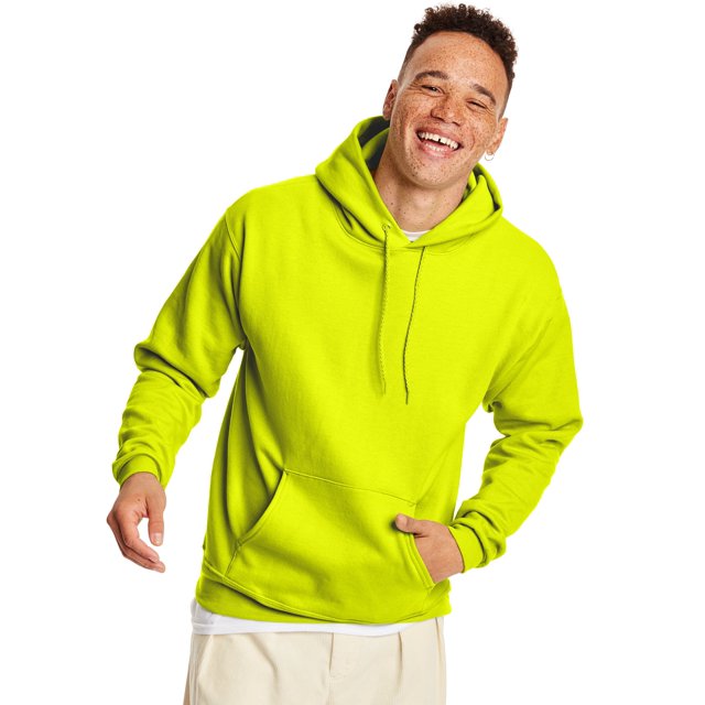 Hanes Chandail à Capuchon en Molleton EcoSmart pour Hommes, P, Vert Sécurité