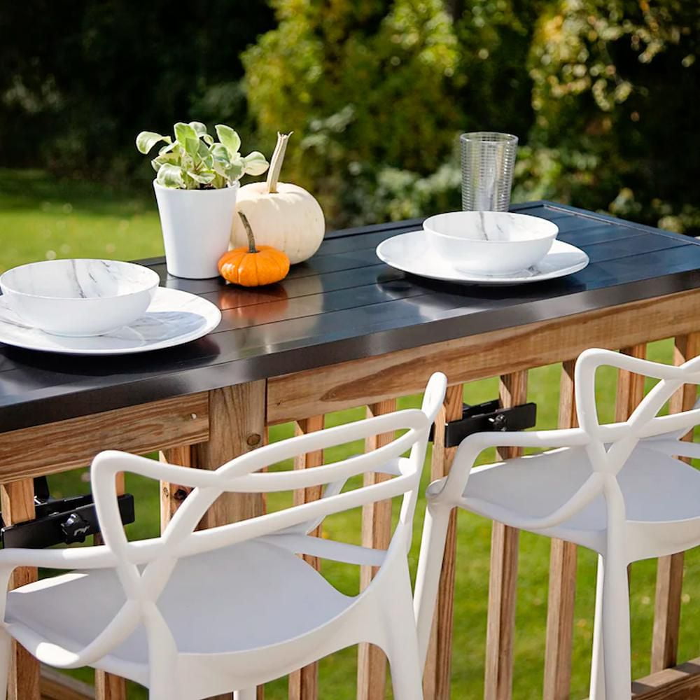 Ensemble de 6 tabourets de comptoir en plastique blanc de la collection Heavenly