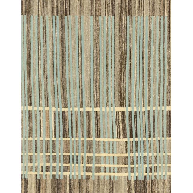 Ahgly Company Tapis d'Intérieur Rectangle Abstrait Brun Abstrait, 2' x 4'