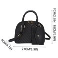 thumbnail image 3 of Pisexur Ladies Fashion Color Leather Versatile Handbag Double Zipper Messenger Bag on Clearance, 3 of 9