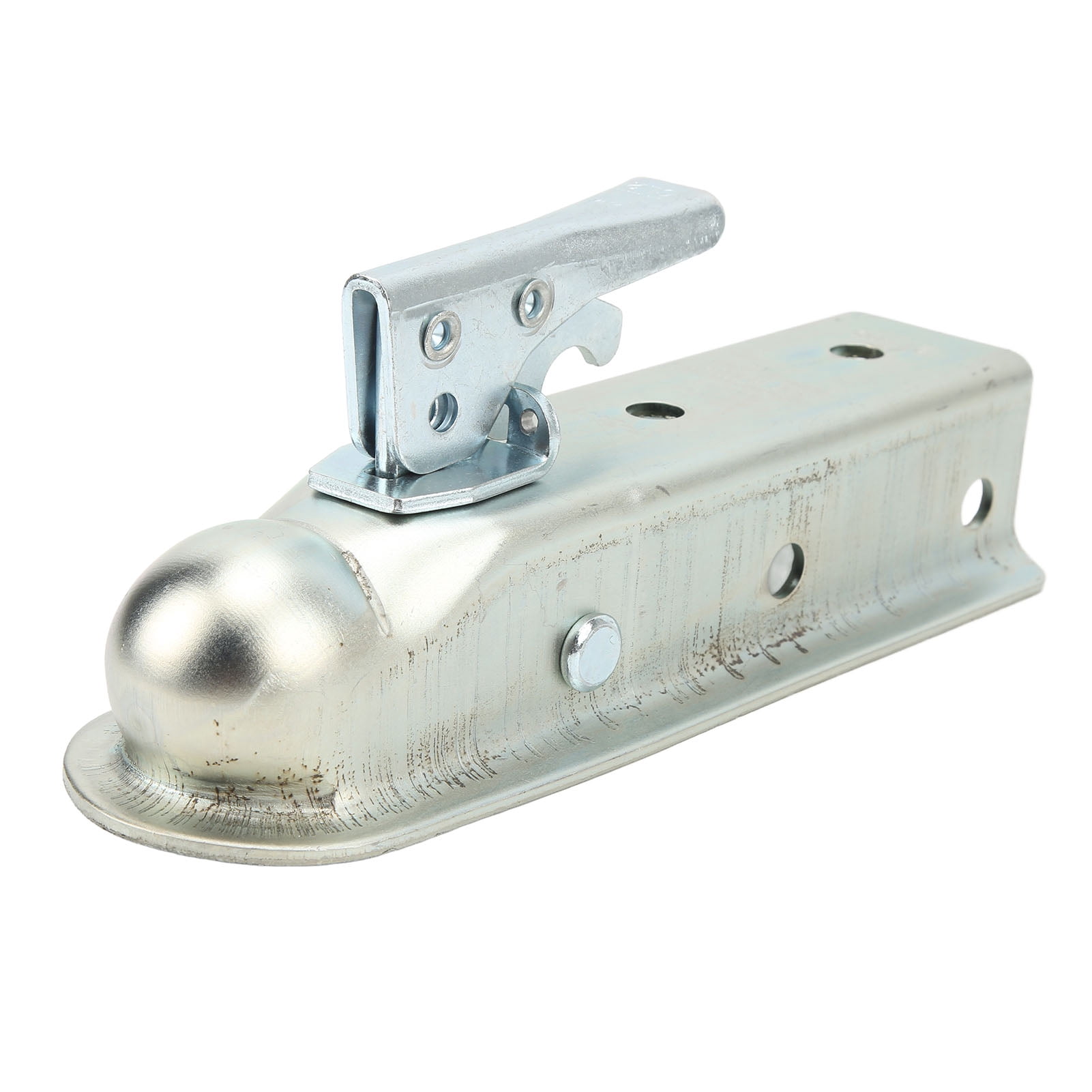 Trailer Hitch Ball Coupler, Forged Steel Galvanized Straight Tongue Trailer Coupler 3500 Load Capacity For SUVs