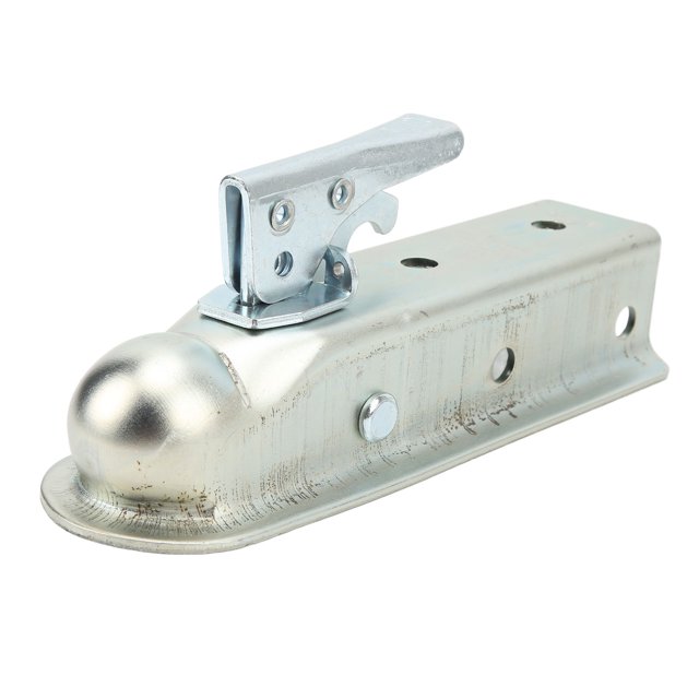 Trailer Hitch Ball Coupler, Forged Steel Galvanized Straight Tongue Trailer Coupler 3500 Load Capacity For SUVs