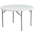 thumbnail image 1 of 48'' Round Granite White Plastic Folding Table, 1 of 7