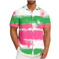 thumbnail image 1 of Styesk T-Shirts pour Homme Mode Décontractée Imprimé Poche Bouton Manches Courtes Col Rabattu Blouse Chemise, 1 of 5