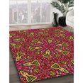 thumbnail image 3 of Ahgly Company Machine Washable Indoor Square Transitional Red Area Rugs, 8' Square, 3 of 7