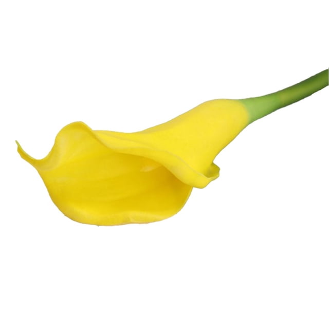 Artificial SNAIL GARDEN Latex Calla Lily Bundle with Green Leaves