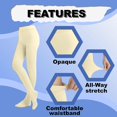 thumbnail image 4 of ORUYROP Women's Solid Colored Opaque Microfiber Footed Tights, 4 of 7