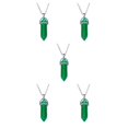 thumbnail image 1 of QualitChoice Hexagon Column Charm Exquisite Women Men Making Findings Handmade Anniversary Hanging Pendants Colorful Crystal Green 5Set, 1 of 6