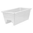 thumbnail image 2 of HC Companies 24 Inch Deck Rail Box Planter with Drainage Holes, 2 Pack, White, 2 of 7