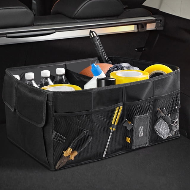 Car Trunk Organizer Foldable Storage Box | Collapsible Vehicle Cargo Container | Multi-Purpose Car Sundries Holder for Camping | Home Garage Travel Accessories Organizer