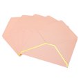 thumbnail image 1 of Unique Bargains B6 Luxury V Flap Gold Border Invitation Wedding Envelopes, Pink 10 Pack, 1 of 5