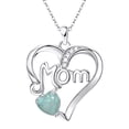 thumbnail image 1 of MOM Letter Heart Pendant Mother's Day Birthday Gift Necklace, 1 of 4