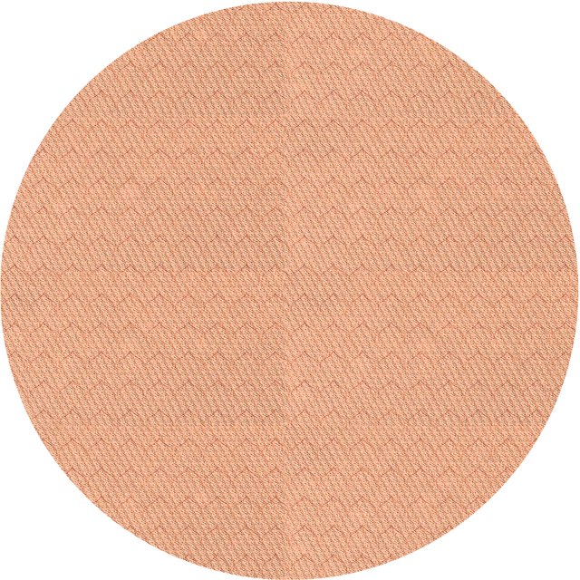 Ahgly Tapis Rond Lavable en Machine Intérieur Transitionnel Jaune, 5 Pieds Rond