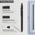 thumbnail image 4 of GZJCKJY Gel Pens, 6 Pcs 0.5mm Quick Dry Black Ink Pens Fine Point Smooth Writing Pens, Quick Dry No Smudge, Comfortable Grip Pen, Cute Office Supplies Gifts for Women, 4 of 8