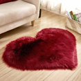 thumbnail image 3 of Wool Imitation Sheepskin Rugs Faux Fur Non Slip Bedroom Shaggy Carpet Mats, 3 of 7