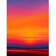 thumbnail image 1 of Qisvanset Impressionist Wave Sunset Canvas Print 12x16 Inch Dining Room Decor, 1 of 8