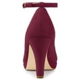 thumbnail image 3 of BLISSFUL STEP Women's Round Toe Stiletto High Heel Ankle Strap Pumps, 3 of 7