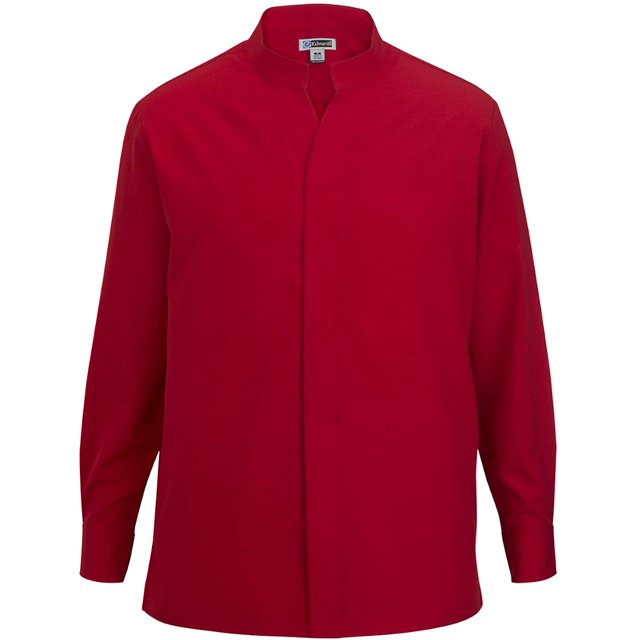 Edwards Chemise à Col Montant pour Homme Rouge 4TG