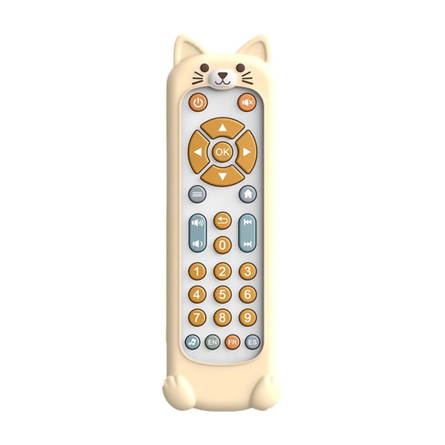 Baby TV Remote Control Toy With Light And Sound Realistic Controller For Young Children With 3 Languages Early Education Learning Music Toy Preschool Baby Boys And Girls Educational Games 1 Year