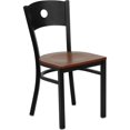 thumbnail image 1 of Flash Furniture Hercules Circle Back Metal Dining Chair in Cherry, 1 of 4