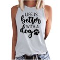 thumbnail image 1 of Hauts Sans Manches pour Femmes Mode Décontractée Femmes Sans Manches Imprimé Dames Col Rond Hauts Gilet T-Shirt, 1 of 9