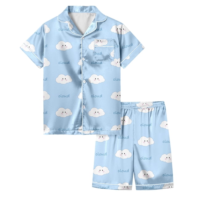 Girls Printed Home Wear and Daily Use Outfit Set Comfortable Pajamas
