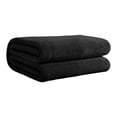 thumbnail image 3 of Yhmxh Solid Color Fleece Blanket Throw - Microfiber Lightweight Plush Fuzzy Cozy Soft Blankets and Throws for Sofa, Cozy Bed Blankets for Women Men Travel Camping Chair, 27.3" x 39" - Black, 3 of 6