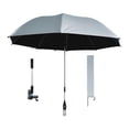 thumbnail image 1 of DOLITY Parasol de Plage 42 Pouces avec Pince Parasol Universel Polyvalent Argenté, 1 of 9