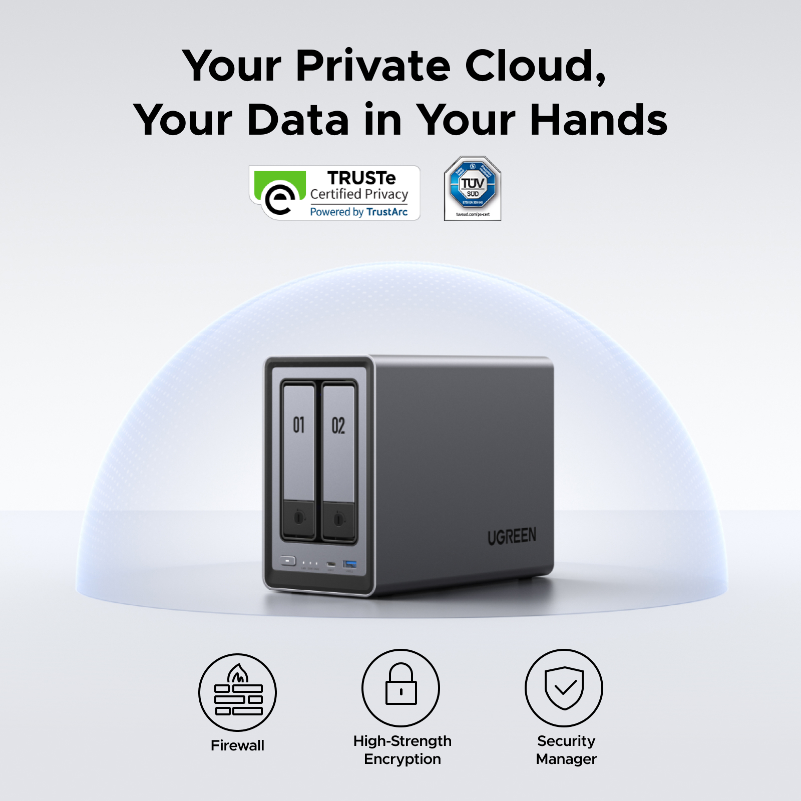 UGREEN NASync DXP2800 2-Bay NAS with Intel 4-Core CPU and 8GB DDR5