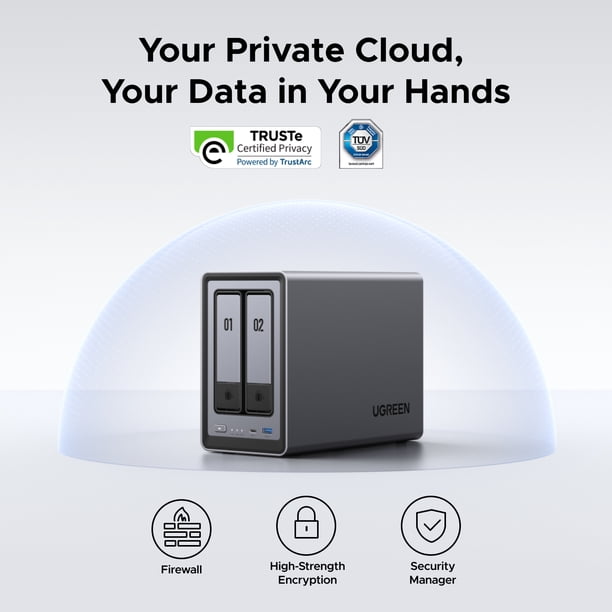 UGREEN NASync DXP2800 2-Bay NAS with Intel 4-Core CPU and 8GB DDR5