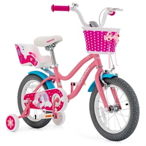 Costway 14 Inches Kids Bicycle w/Training Wheels & Basket for Boys & Girls Age 3-5 Years