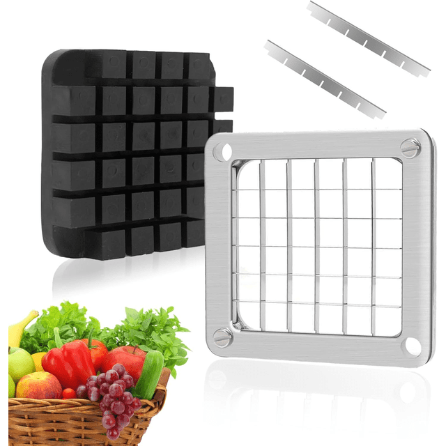 JP 1/2'' Replacement Chopper Blade & Pusher - For Vegetable, Fruit & French Fry Cutting Machines, Silver