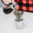 thumbnail image 3 of serony Stainless Steel Collapsible Coffee Dripper Holder Portable Pour Over Filter Dispenser Cone Reusable Stand Housewarming Silver, 3 of 5
