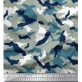thumbnail image 1 of Soimoi Velvet Fabric Two Tone With White Camouflage Printed Fabric 1 Yard 58 Inch Wide, 1 of 3