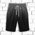 thumbnail image 2 of Plebaso Men's Stylish Shorts Gradient Color Summer Beach Shorts Drawstring Casual Knee Length Shorts, 2 of 3