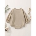 thumbnail image 3 of Faithtur Bébé Filles Garçons Romper Couleur Unie Manches Longues Col Rond Combinaisons Automne Hiver Bodys Décontractés, 3 of 8