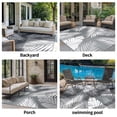 thumbnail image 4 of DEORAB Tapis d'Extérieur 180 X 270 cm, Imperméable, Léger et Réversible, en Plastique, Gris et Blanc, Idéal pour Terrasse, Camping Ou Autre Occasion., 4 of 5
