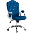 thumbnail image 1 of Vinsetto Chaise de Bureau Capitonnée avec Hauteur Réglable et Fonction d'Inclinaison Bleu, 1 of 10