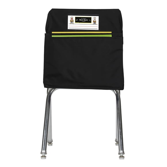 Seat Sack Single-Pocket Chair Storage - 14 Inches Classroom Pack of 25 - The single pocket is the perfect addition to classrooms, study areas, and home learning spaces.
