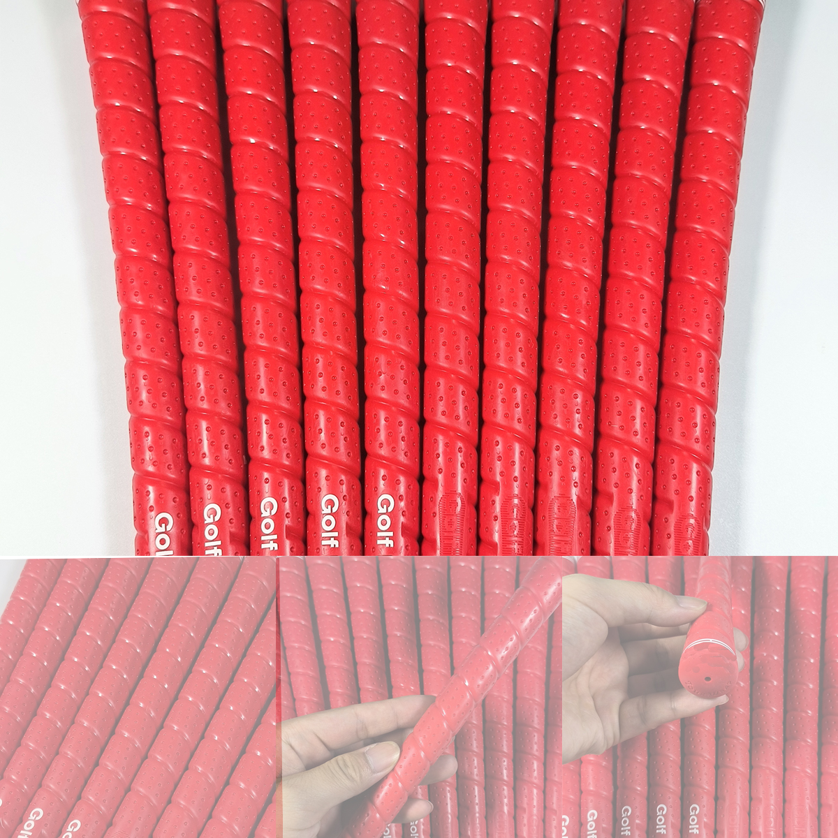 Poignée de Golf Standard/moyenne, Enveloppante, pour Tournée, Matériau TPE, Poignées de Club de Golf, Rouge, 1 Pcs, Standard