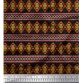 thumbnail image 1 of Soimoi Black Cotton Voile Fabric Aztec Geometric Print Sewing Fabric Yard 42 Inch Wide, 1 of 3