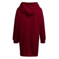 thumbnail image 4 of Robes pour Femmes Décontractées à Capuche Manches Longues Chandail en Molleton Boutonné Robe de Soleil à Cordon Vin S, 4 of 4