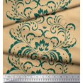 thumbnail image 2 of Soimoi Georgette Viscose Fabric Ogee Damask Printed Fabric 1 Yard 42 Inch Wide, 2 of 5