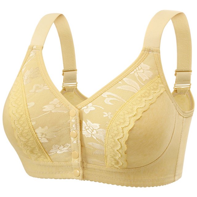 Posijego Front Closure Push up Bra for Women Breathable Wireless Bra Full Coverage Support Everyday Bras