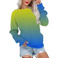 thumbnail image 1 of 50 % de Rabais Liquidation Chandail en Molleton Surdimensionné pour Femmes 2023 Col Rond Mode Décontracté Manches Longues Imprimé Chandail en Molleton Haut Blouse, 1 of 3
