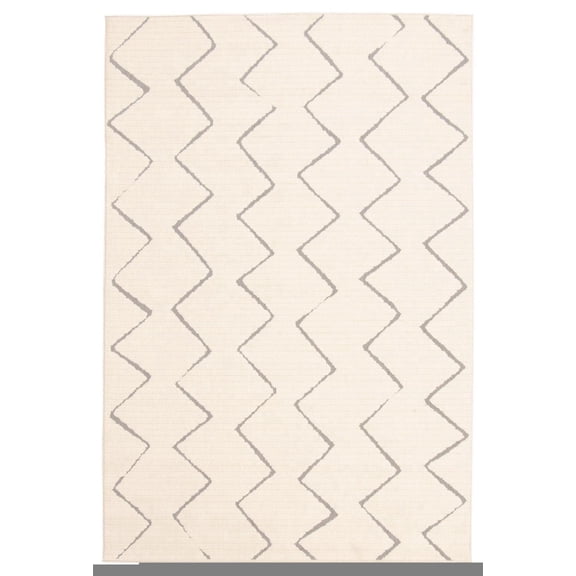 ECARPET Indoor/Outdoor for Balcony, Patio and Garden Raya Ivory Rug
