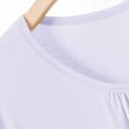 thumbnail image 4 of Yuyuzo Hauts de Pyjama pour Femmes Grande Taille, Chandails à Manches Cap, Col Ras du Cou, Haut Plissé de Base Superposé, Doux et Confortable, Tenue de Détente, 4 of 4