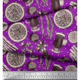 thumbnail image 2 of Soimoi polyester Crepe Fabric Dot,Spices & Cups Printed Fabric 1 Yard 42 Inch Wide, 2 of 3