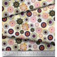thumbnail image 2 of Soimoi polyester Crepe Fabric Mandala Kaleidoscope Printed Fabric 1 Yard 52 Inch Wide, 2 of 3