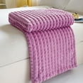 thumbnail image 4 of Wuztai 59x40 Inch Fleece Throw Blanket for Couch, Soft Warm Fluffy Cream Solid Color Blanket, Decorative Giftable Striped Blankets for Bed Sofa Travel, 4 of 6